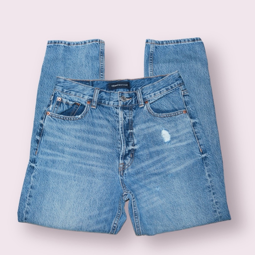 Aeropostale 90s Super High Rise Straight Jean